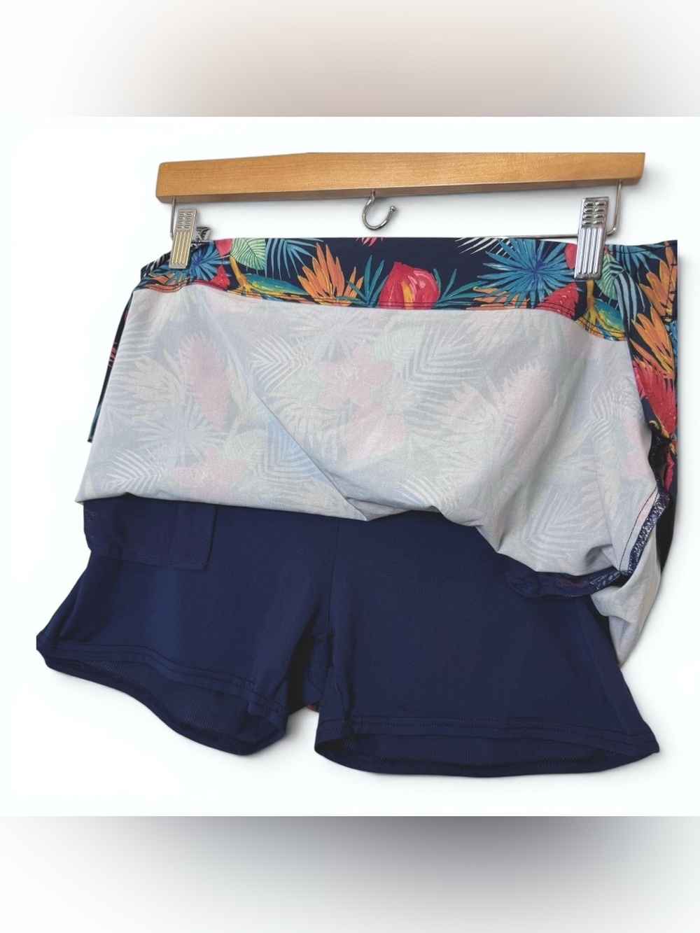 Speedo Women’s Tropical Swim Skort Built-In Shorts Pockets XL - Picture 5 of 10
